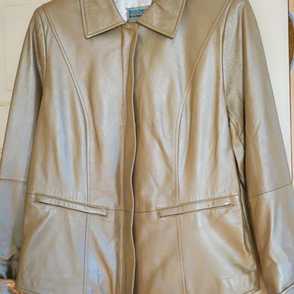 Bradley Bayou tan lamb leather jacket size medium - Picture 1 of 8